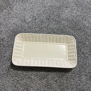 Pfaltzgraff Cream Rectangular Basketweave Dish